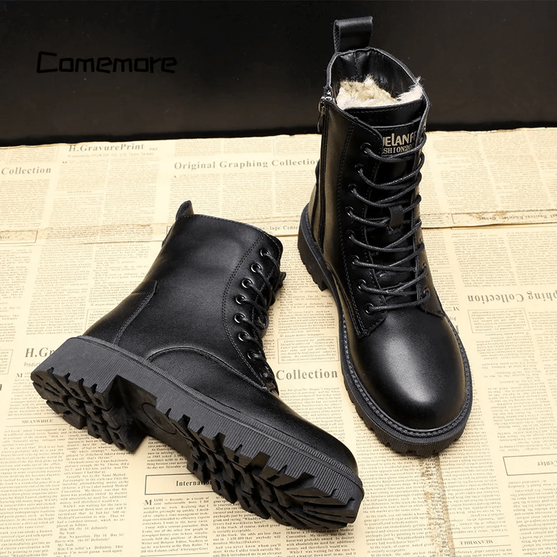 Andrea™ | Zwarte Leren Boots