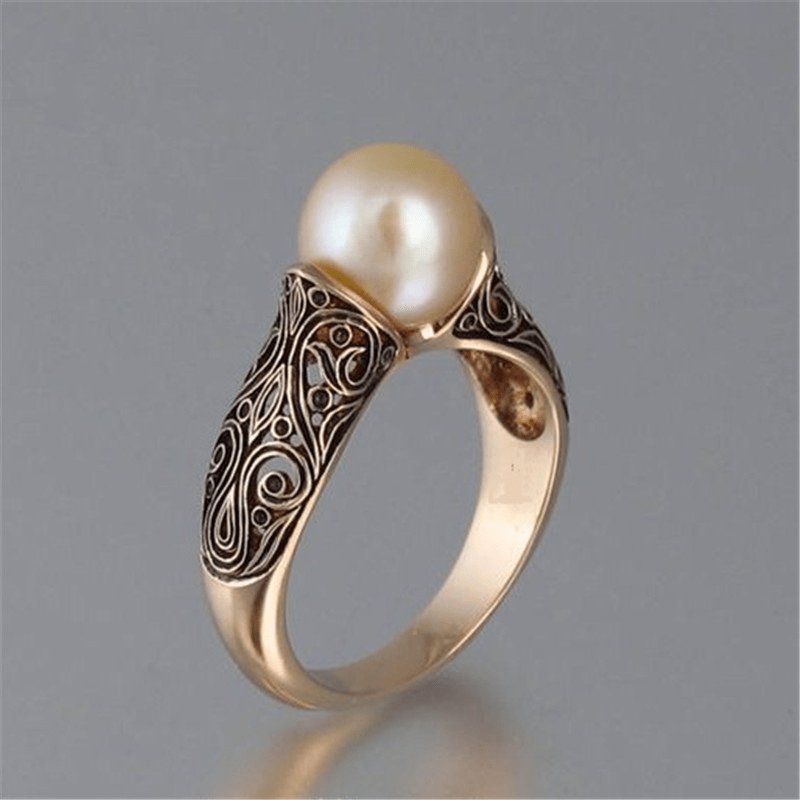 Vintage Perlen Gouden Ring
