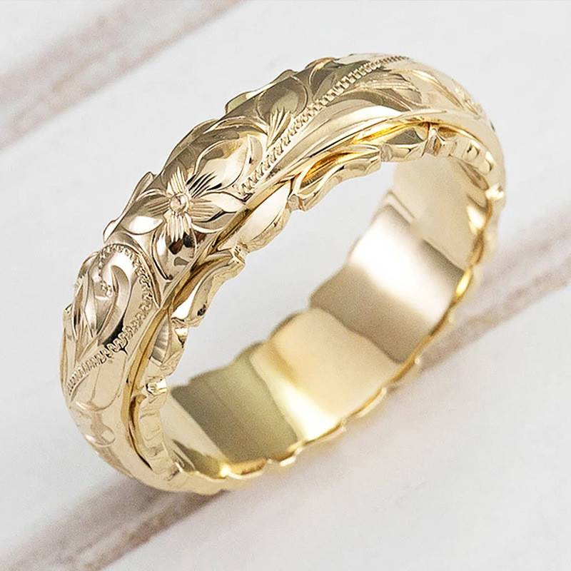 Vintage Gouden Bloemring