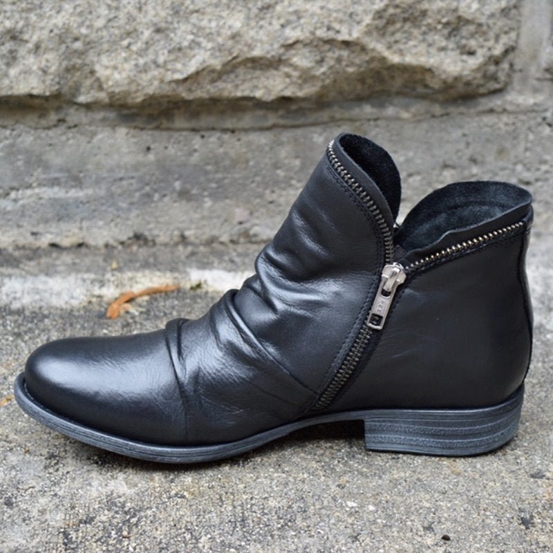 Mirelle™ | Leren Laarzen met Rits