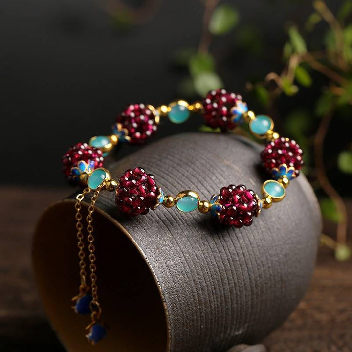 Armband van natuurlijke fruitstenen