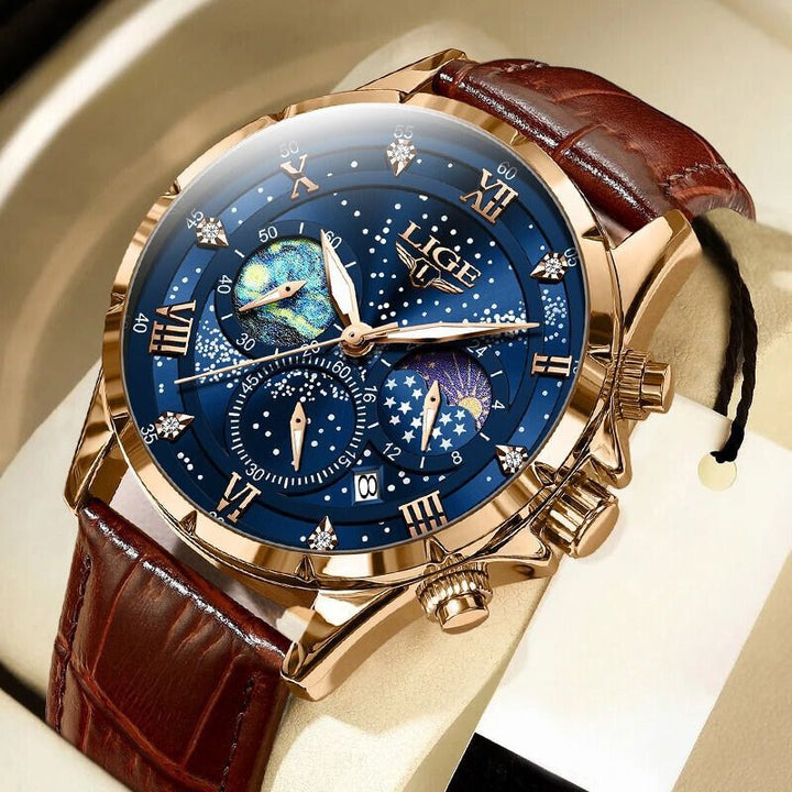 Elegante Maanfase Horloge