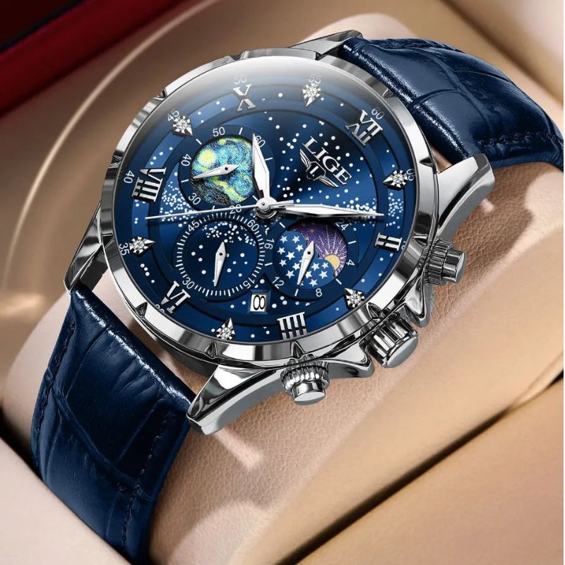 Elegante Maanfase Horloge