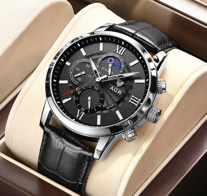 Luxe Lederen Quartz Horloge