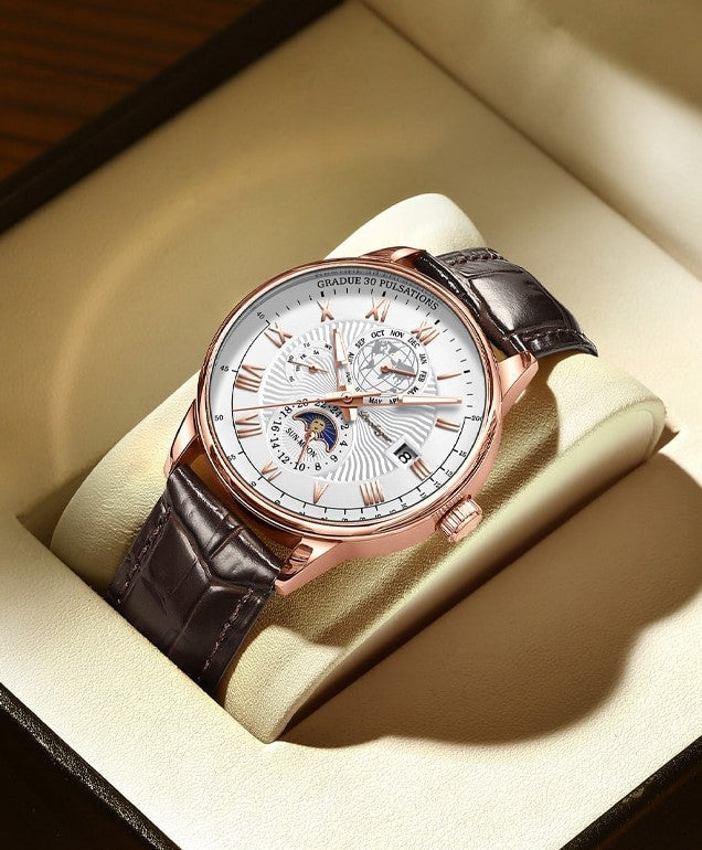 Trendy Luxe Licht Kwarts Horloge