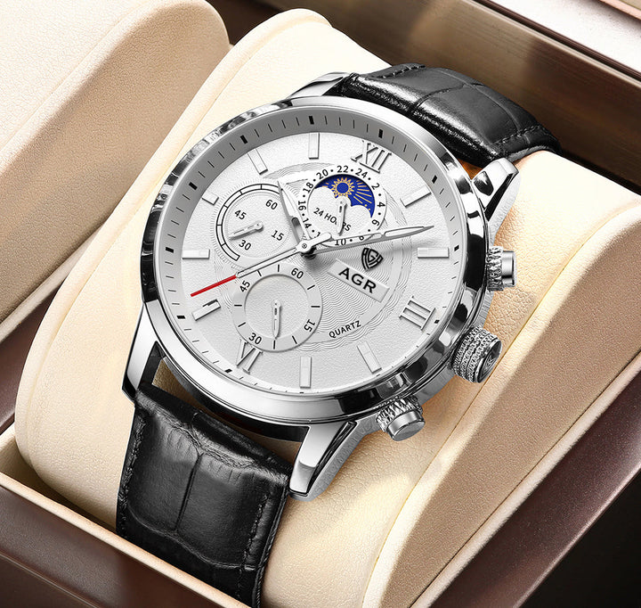 Luxe Lederen Quartz Horloge