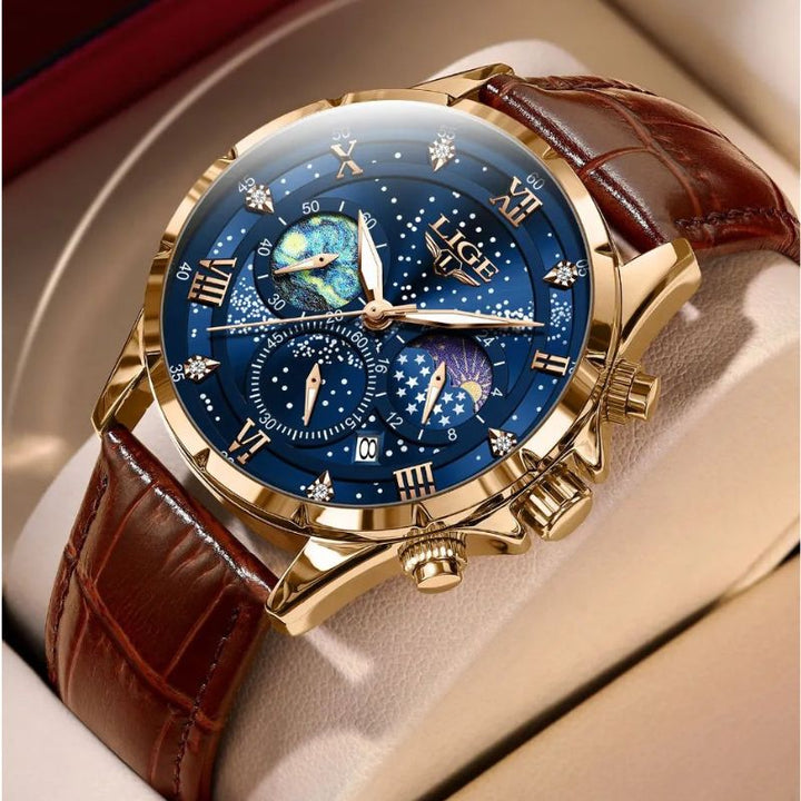 Elegante Maanfase Horloge