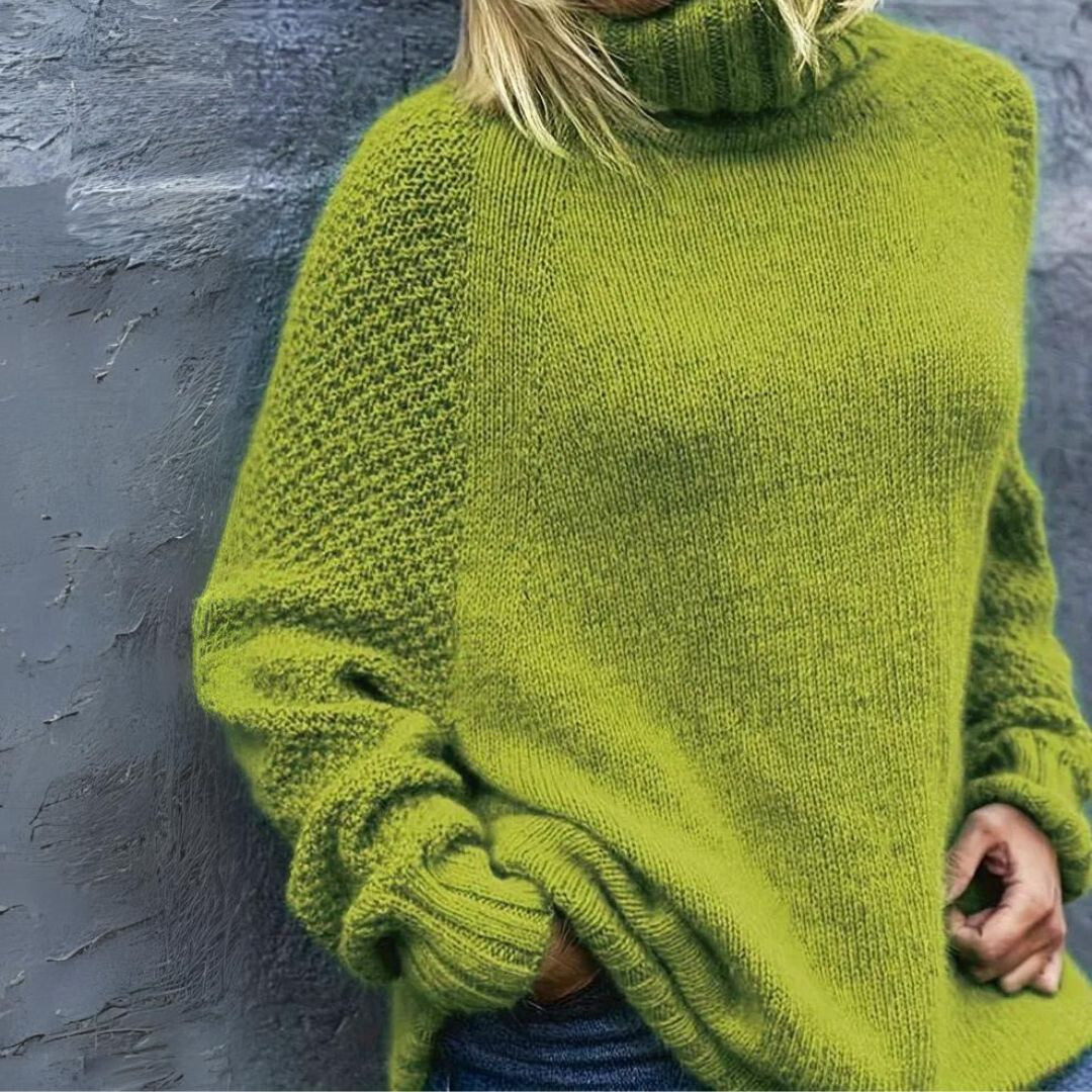 Eleganza™ | Elegante Col Rol Pull Angela Appelgroen