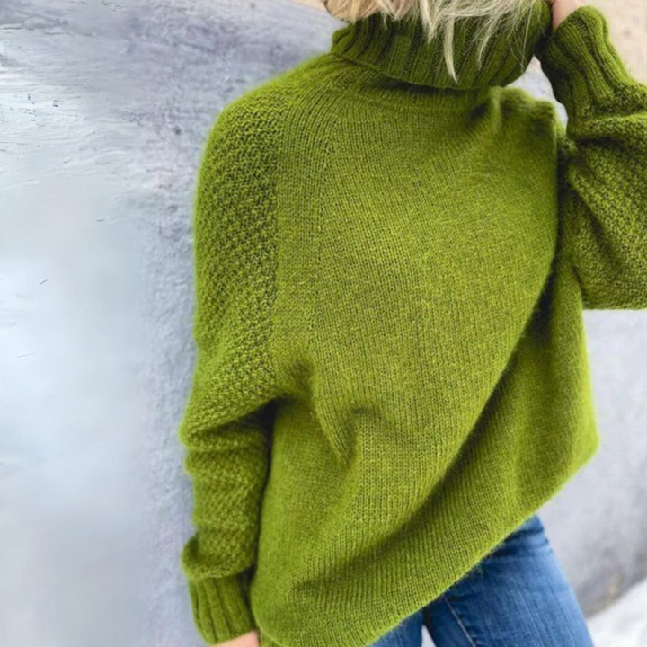 Eleganza™ | Elegante Col Rol Pull Angela Appelgroen