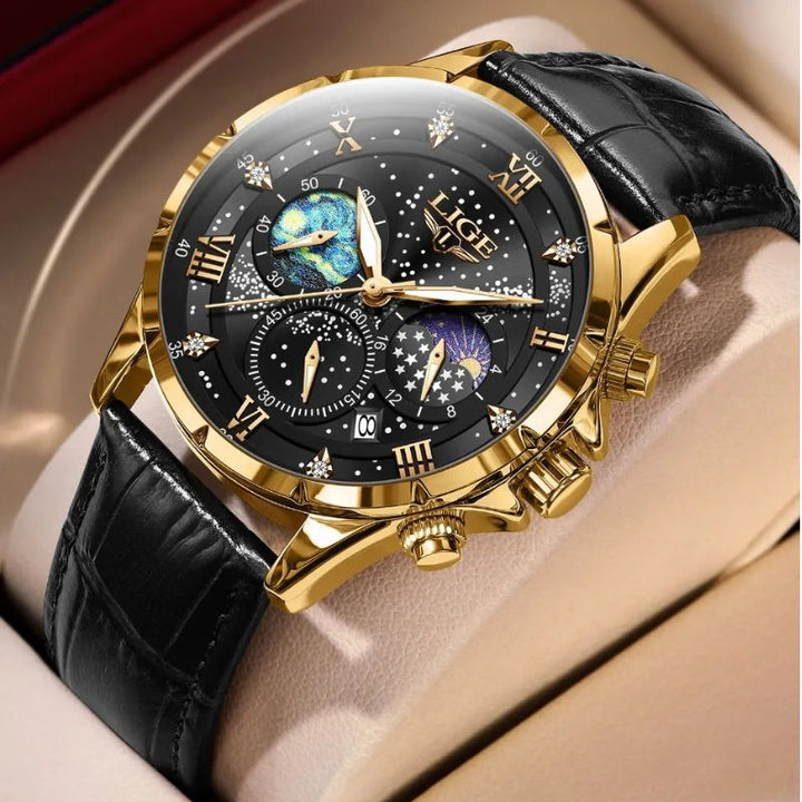 Elegante Maanfase Horloge