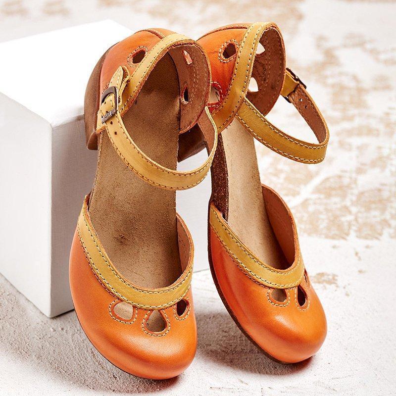 Giulia™ | Orthopedische sandalen met lage hakken
