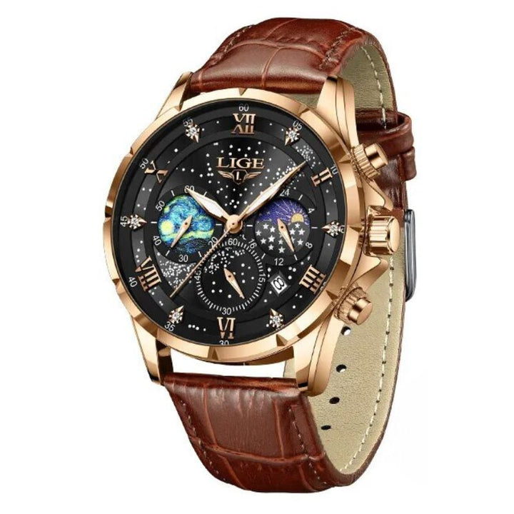 Elegante Maanfase Horloge