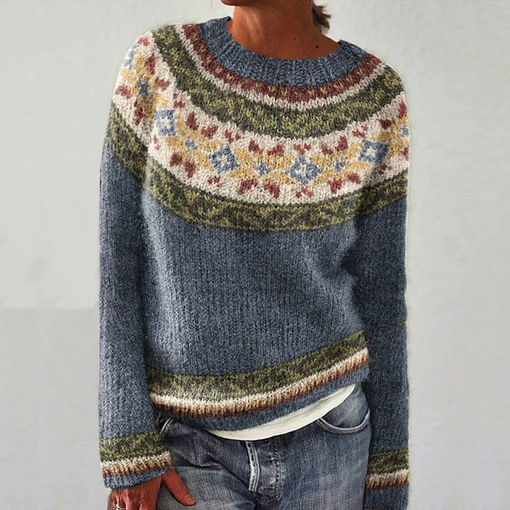 ORIANNA™ | RETRO TRUI MET KLEURBLOKKEN