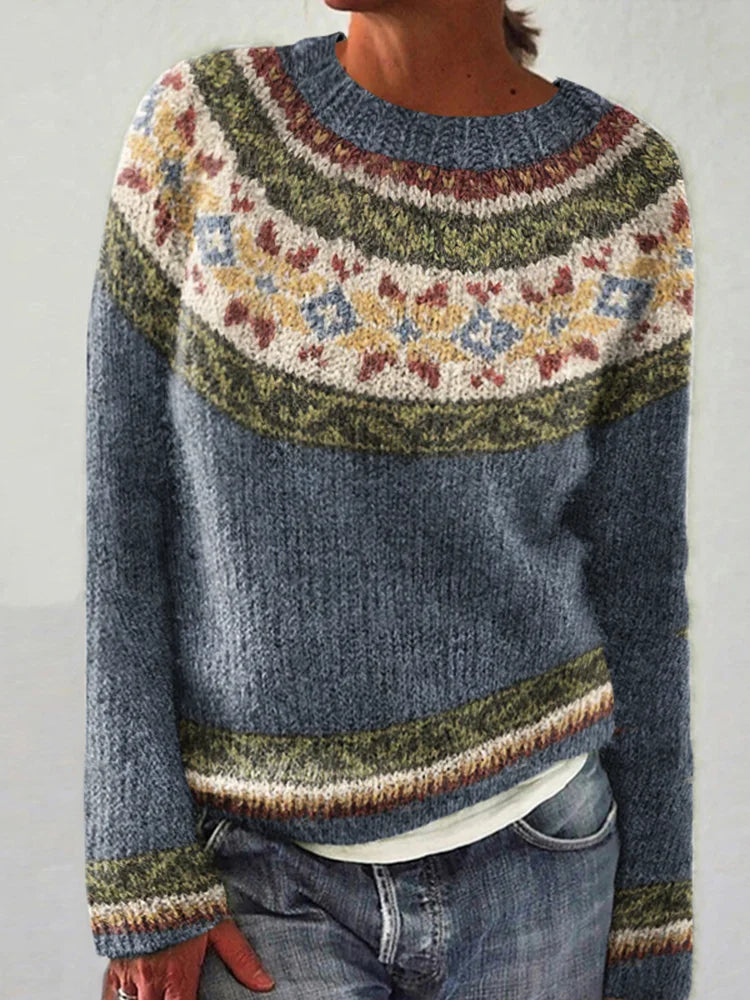 ORIANNA™ | RETRO TRUI MET KLEURBLOKKEN