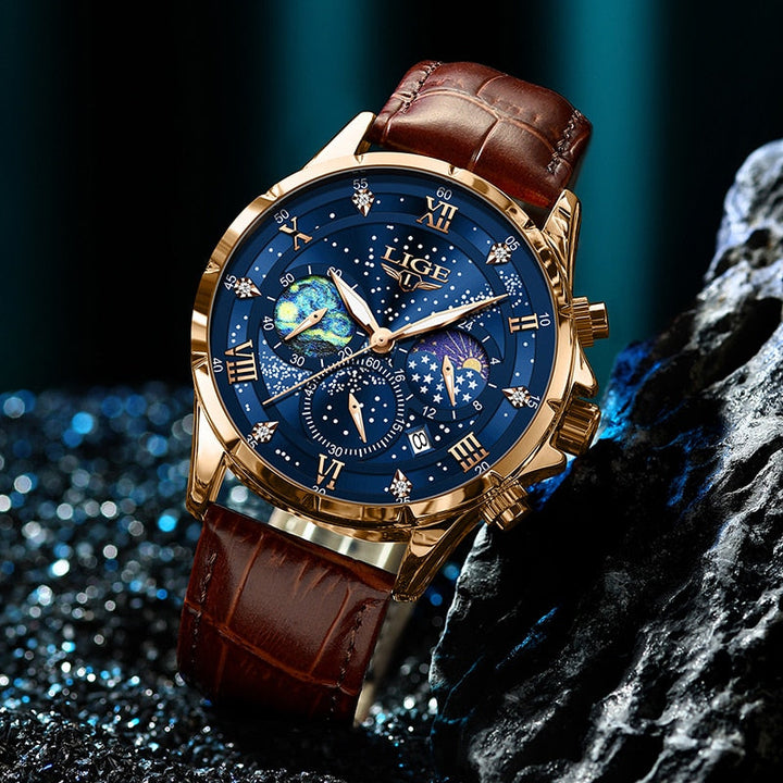 Elegante Maanfase Horloge