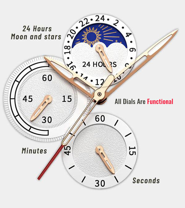 Luxe Lederen Quartz Horloge