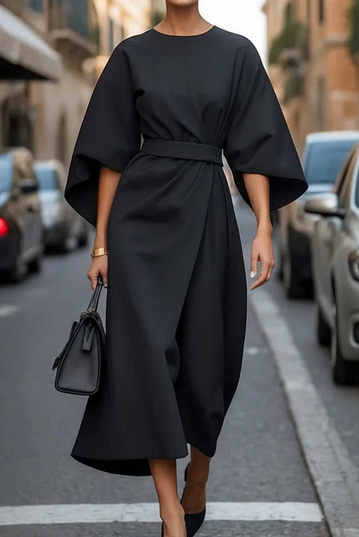 Louise – Elegante jurk met lantaanmouwen