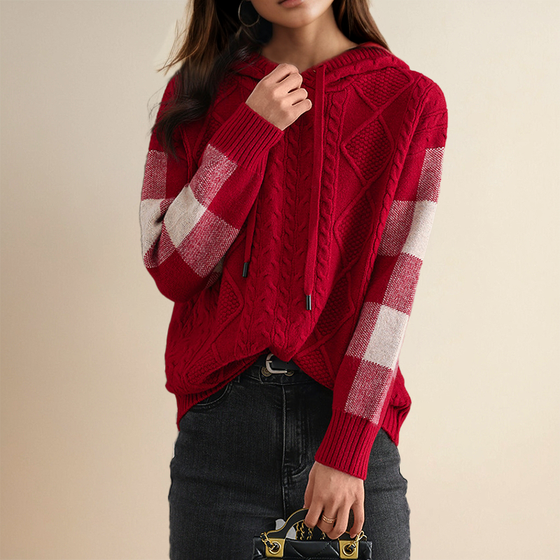 FABIOLA™ | PULL JACQUARD MET CAPUCHE