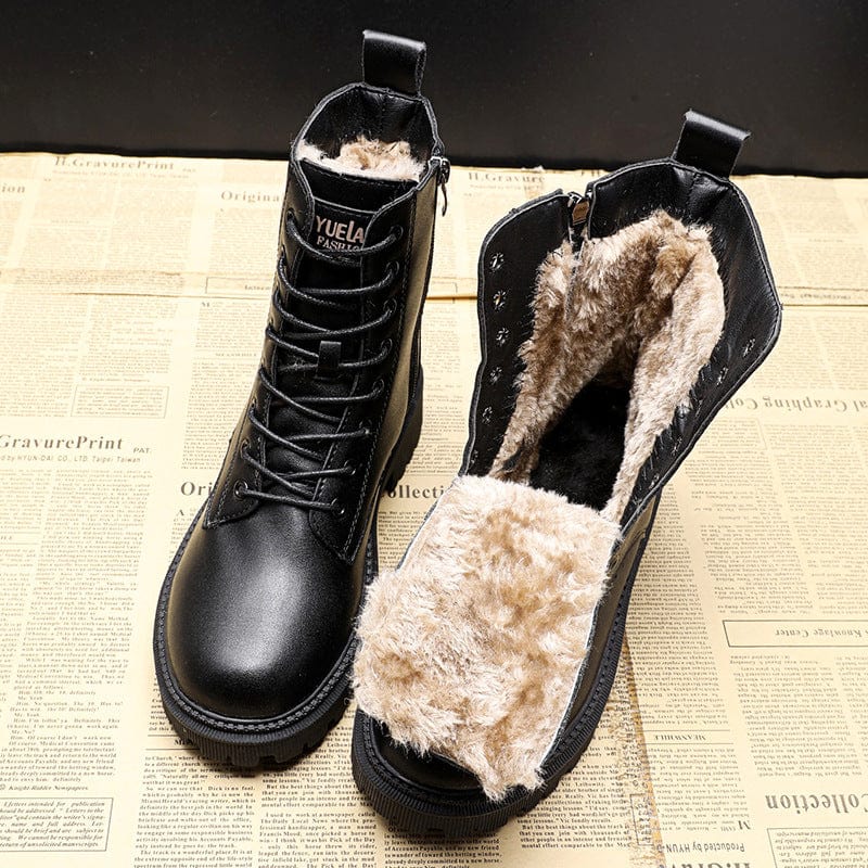 Andrea™ | Zwarte Leren Boots