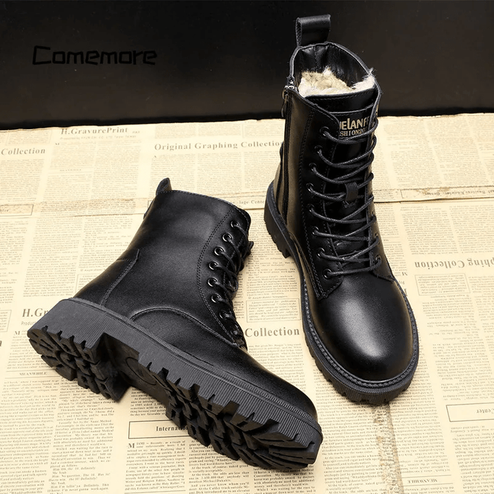 Andrea™ | Zwarte Leren Boots