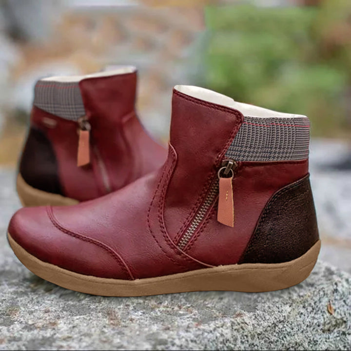 Caroline™ | Waterdichte Leren Boots met Voetondersteuning