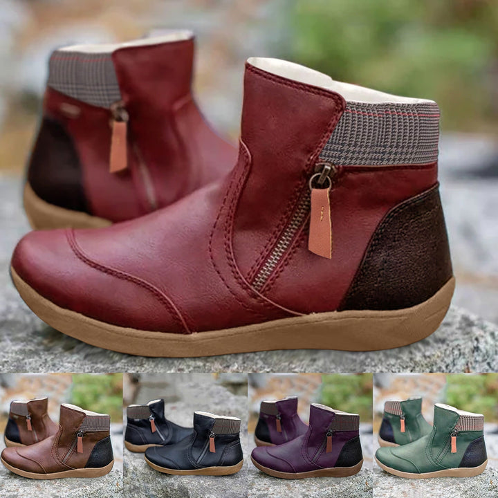 Caroline™ | Waterdichte Leren Boots met Voetondersteuning