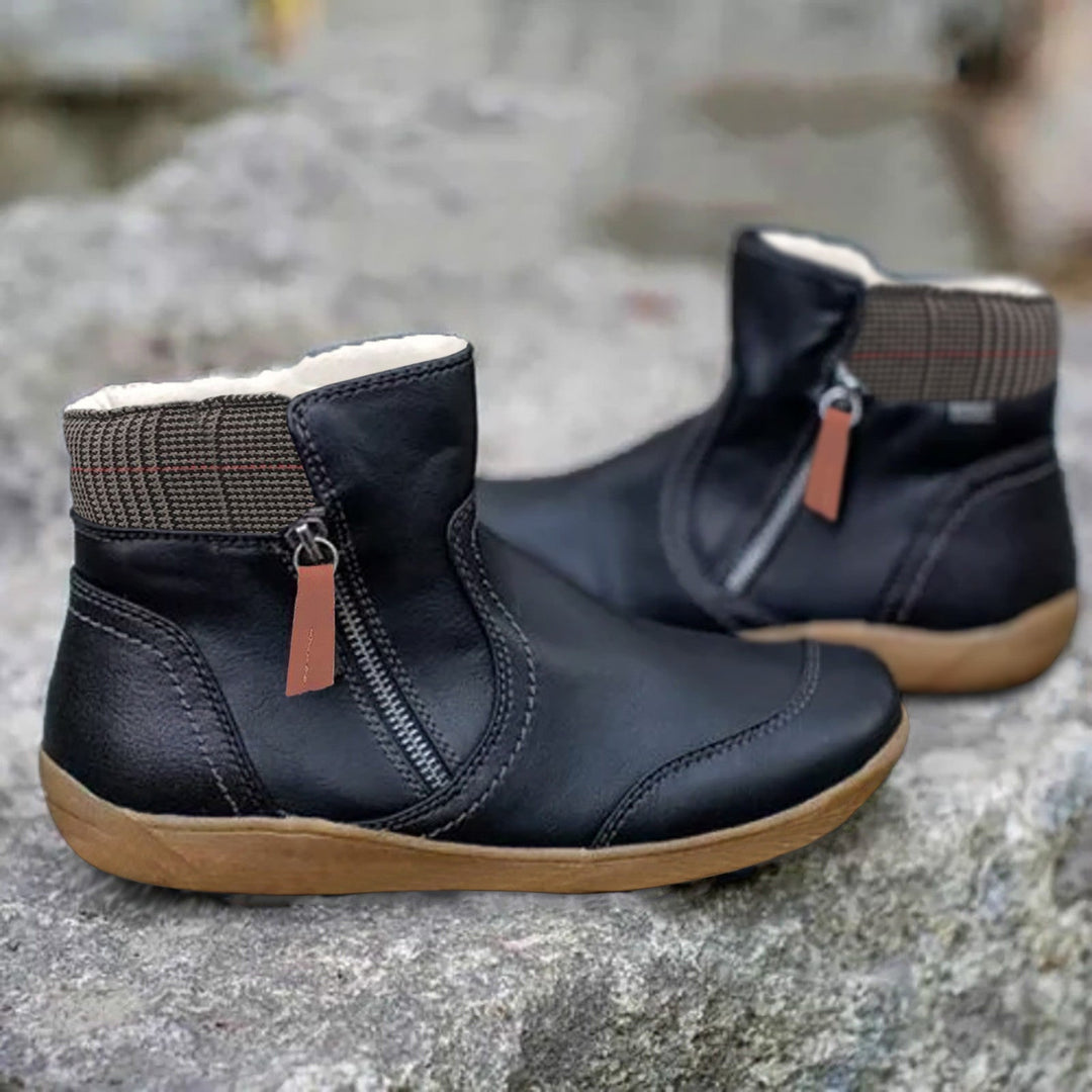 Caroline™ | Waterdichte Leren Boots met Voetondersteuning
