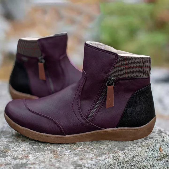 Caroline™ | Waterdichte Leren Boots met Voetondersteuning