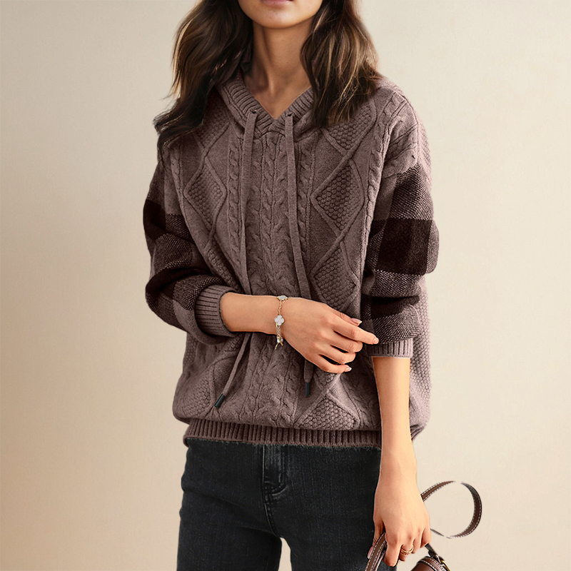 FABIOLA™ | PULL JACQUARD MET CAPUCHE