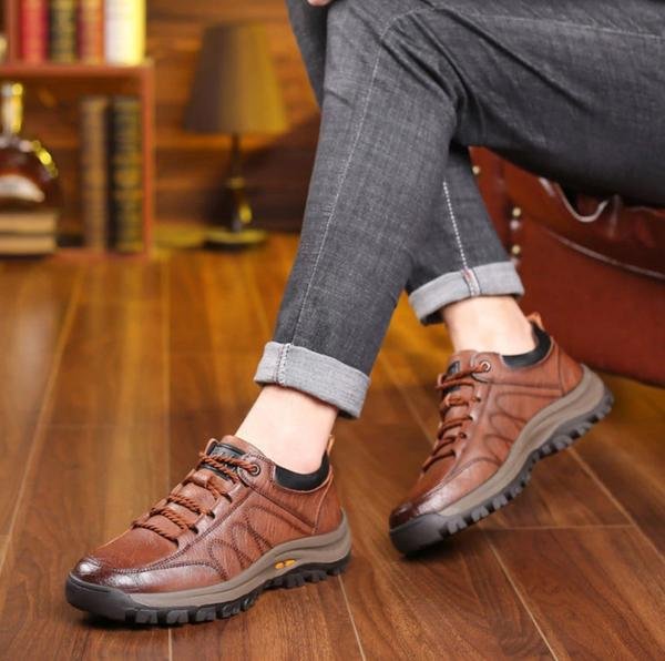 Matt | Handgenaaide Leren Casual Schoenen voor Heren