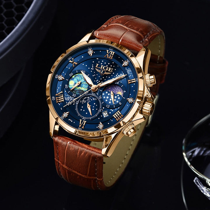 Elegante Maanfase Horloge