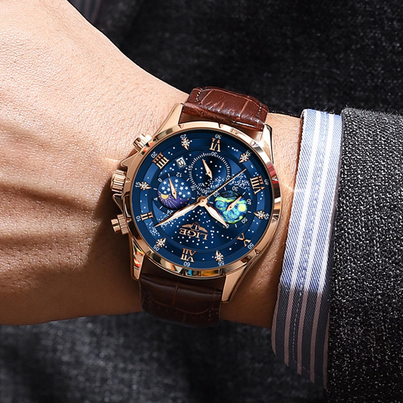 Elegante Maanfase Horloge