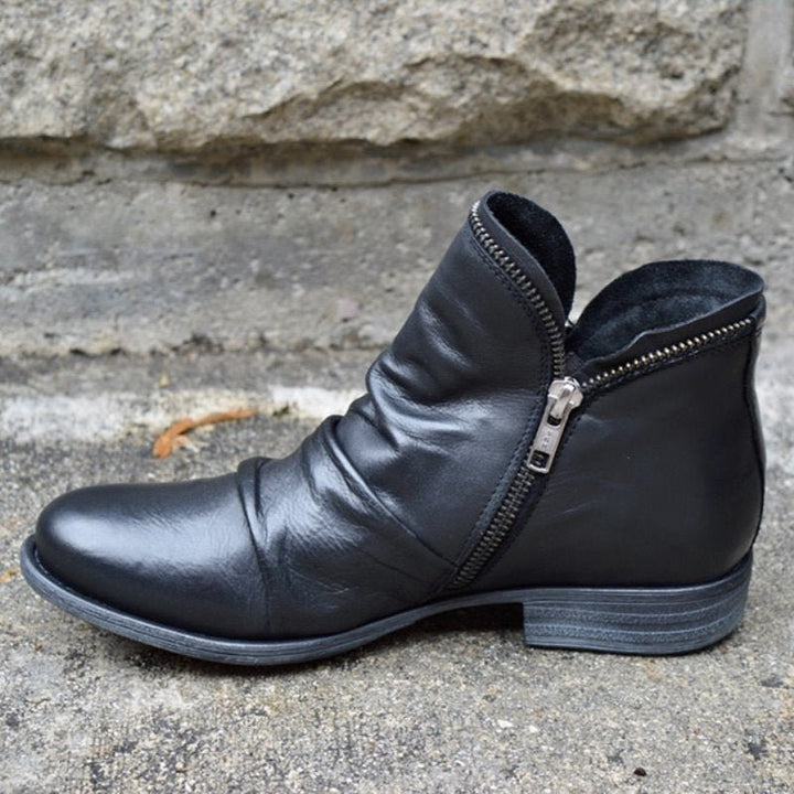 Mirelle™ | Leren Laarzen met Rits