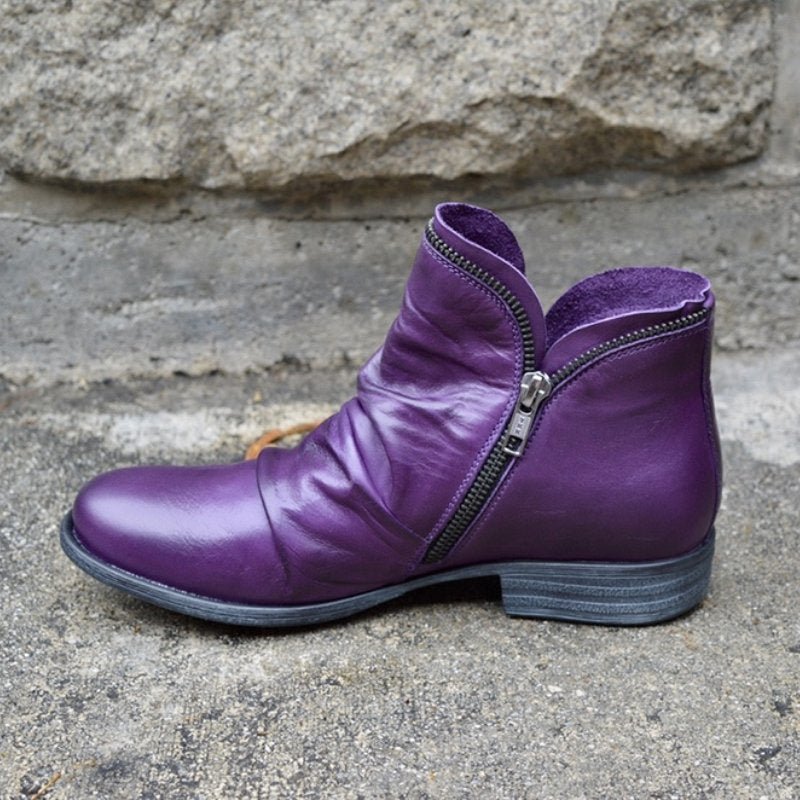 Mirelle™ | Leren Laarzen met Rits