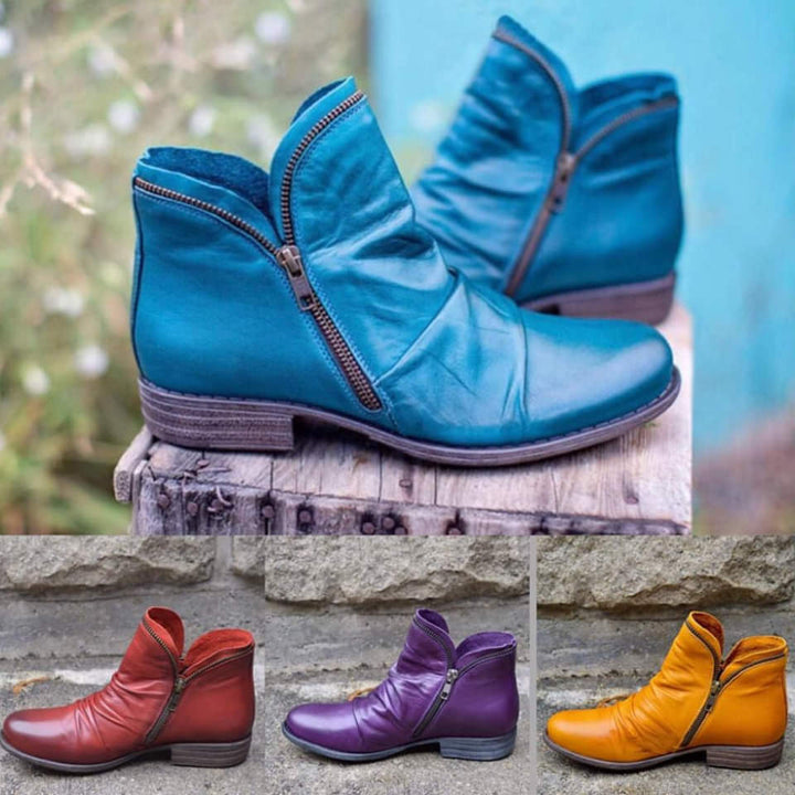 Mirelle™ | Leren Laarzen met Rits