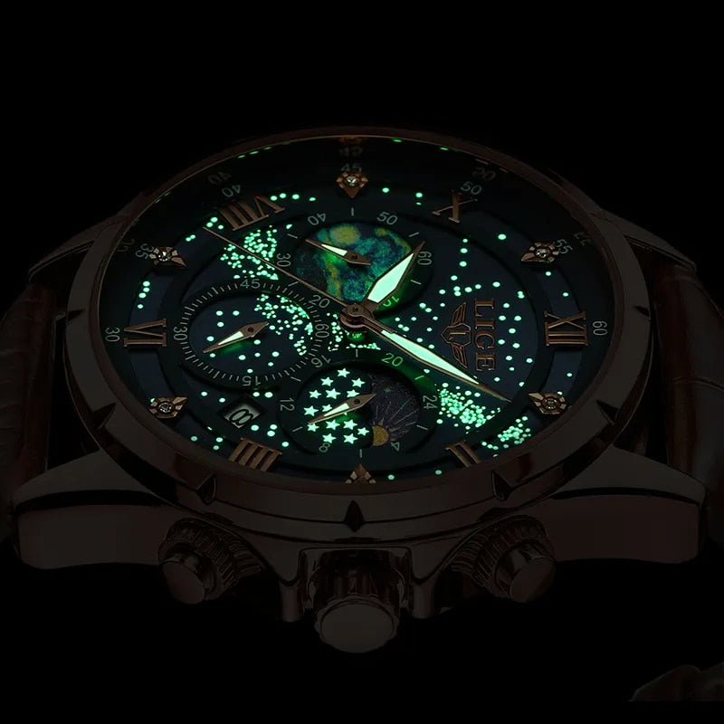Elegante Maanfase Horloge