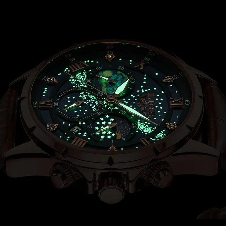 Elegante Maanfase Horloge